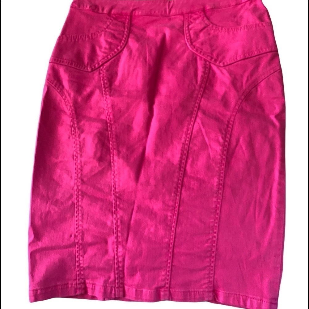 Versace Jeans Couture Neon Pink Stretch Pencil Skirt | Made in Italy | IT 40